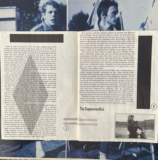 THE CAPPUCCINO KID: T-Shirt Inspired by The Style Council & Cafe Bleu Booklet Small to 4XL - SOUND IS COLOUR