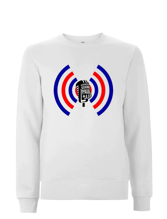 THE PAUL WELLER FAN PODCAST LOGO: White Sweatshirt Official Merchandise - SOUND IS COLOUR