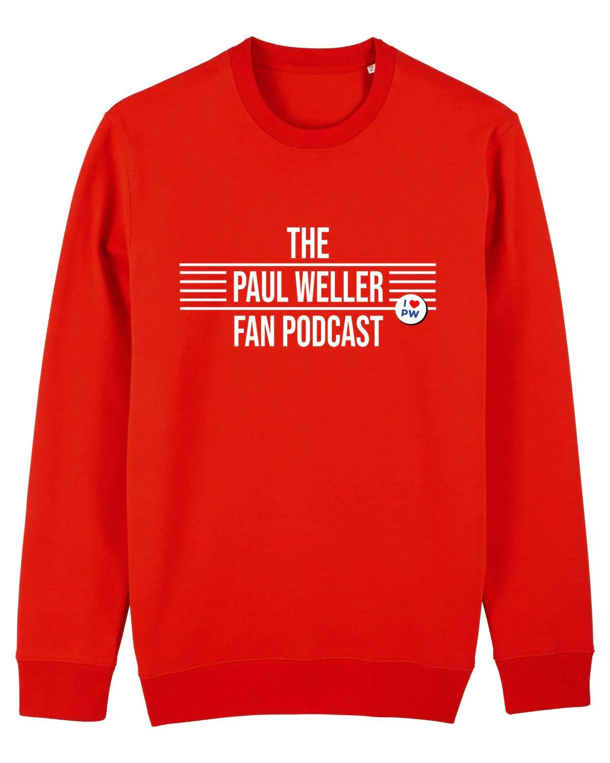 THE PAUL WELLER FAN PODCAST: Red Sweatshirt with Heart Official Merchandise - SOUND IS COLOUR