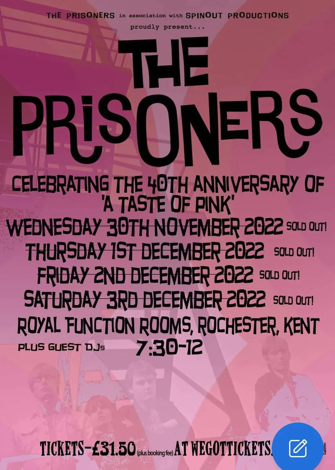 THE PRISONERS: 2022 Medway Reunion Logo: T-Shirt Official Merchandise by Sound is Colour. - SOUND IS COLOUR
