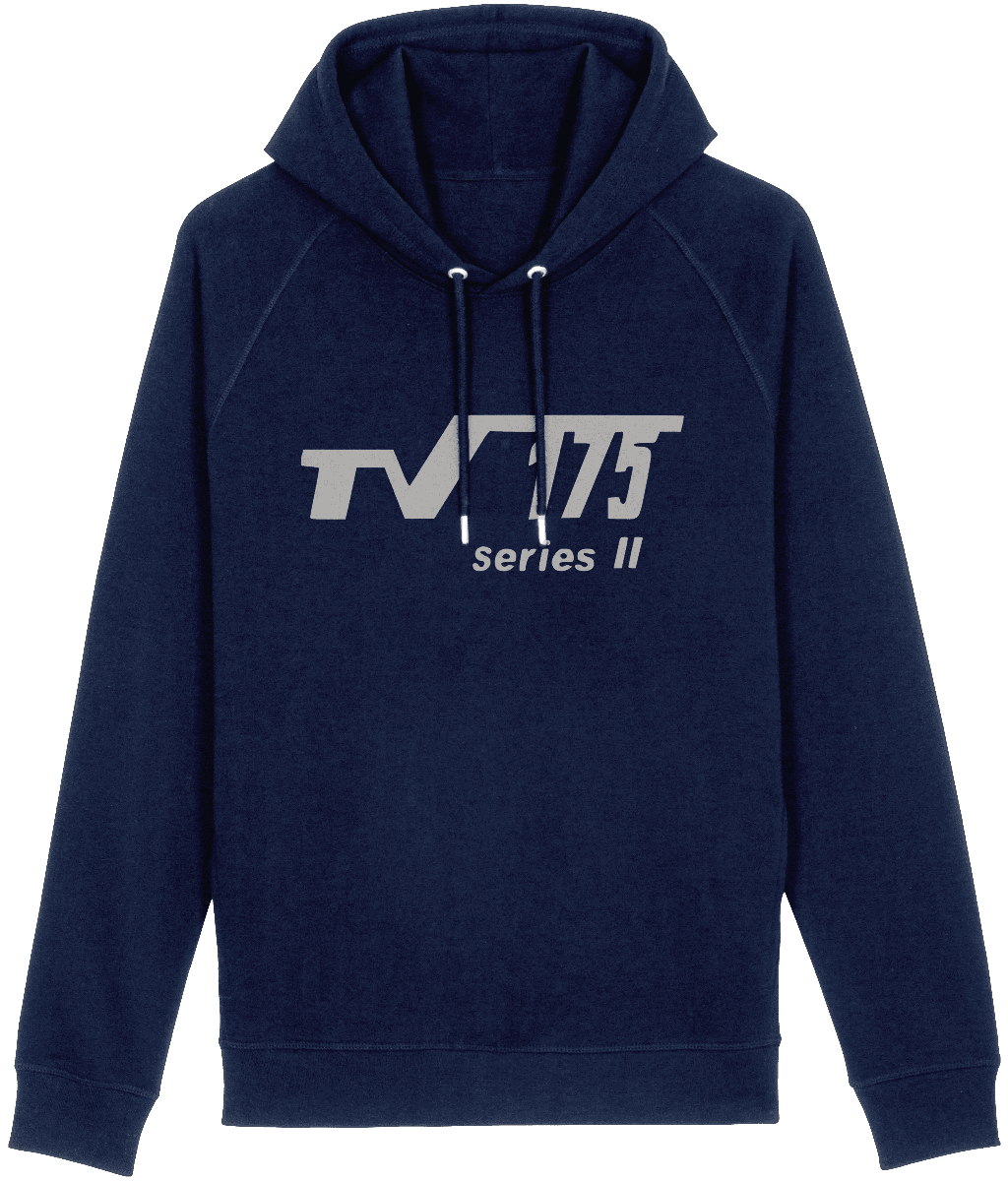 TV175 SERIES 2: Navy Hoodie Inspired by Classic Lambretta Scooters. Small to 3XL - SOUND IS COLOUR