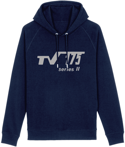 TV175 SERIES 2: Navy Hoodie Inspired by Classic Lambretta Scooters. Small to 3XL - SOUND IS COLOUR