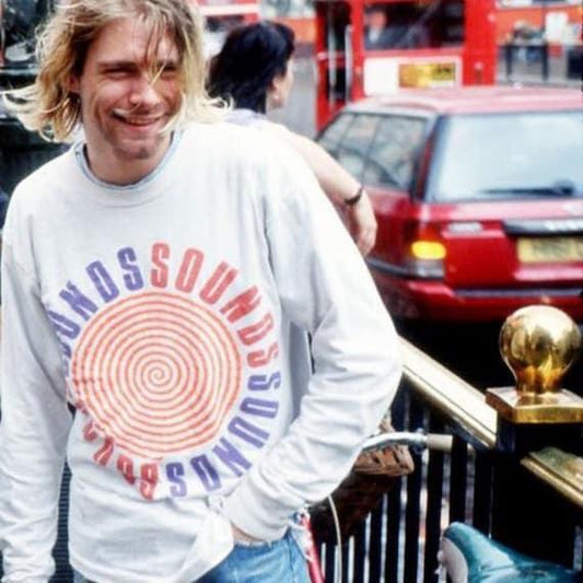 UK SOUNDS: As Worn by Kurt Cobain in London (Nirvana) T-Shirt, Sweatshirt - SOUND IS COLOUR