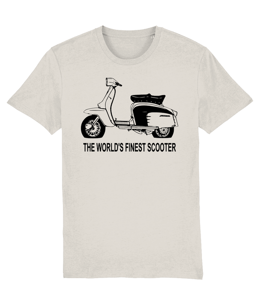 WORLDS FINEST: T-Shirt Inspired by Classic Lambretta Scooters (4 Colour Options) Small to 3XL ( - SOUND IS COLOUR
