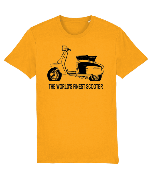 WORLDS FINEST: T-Shirt Inspired by Classic Lambretta Scooters (4 Colour Options) Small to 3XL ( - SOUND IS COLOUR